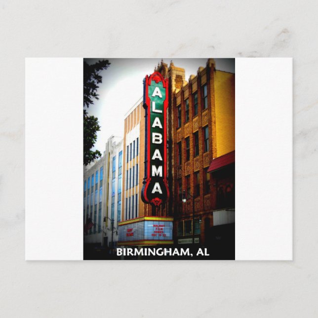 POSTAL TEATRO ALABAMA - BIRMINGHAM, ALABAMA (Anverso)
