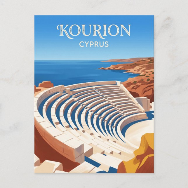Postal Teatro Antiguo de Kourion Chipre (Anverso)