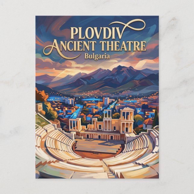 Postal Teatro Antiguo de Plovdiv Bulgaria (Anverso)