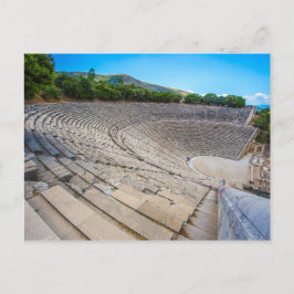 Postal teatro antiguo en Epidaurus, Argolis, Grecia