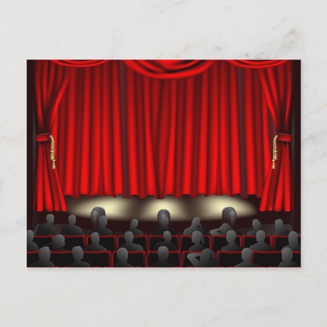 Postal Teatro con audiencia (Anverso)