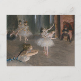 Postal Teatro de bailarinas de ballet, ensayo Edgar Degas