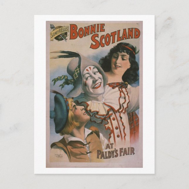 Postal Teatro de época "Bonnie Scotland" (Anverso)