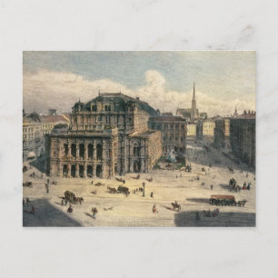 Postal Teatro de la ópera del estado de Viena, c.1869
