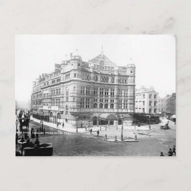 Postal Teatro de la ópera inglés real, 1891 (Anverso)