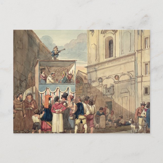 Postal Teatro de marionetas (Anverso)