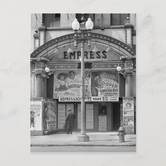 Postal Teatro de películas Empress, 1939 (Anverso)