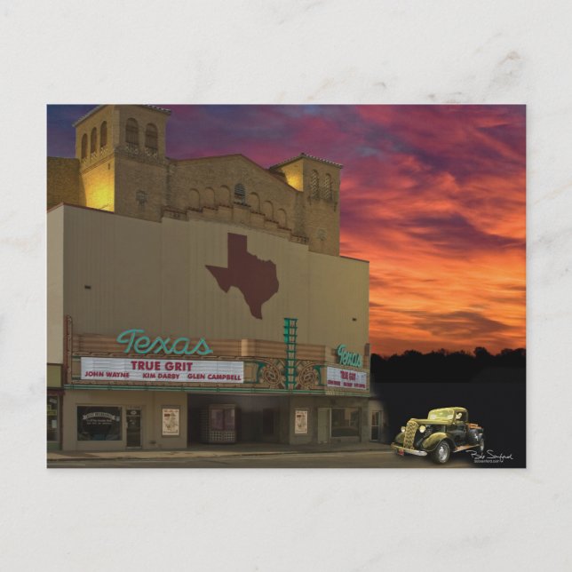 Postal Teatro de Texas - San Angelo, Texas (Anverso)