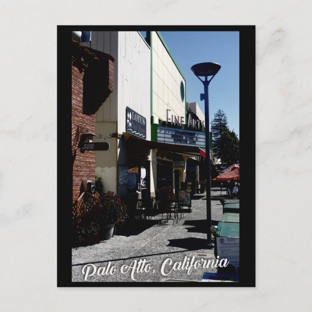 Postal Teatro en California Ave, Palo Alto, California (Anverso)