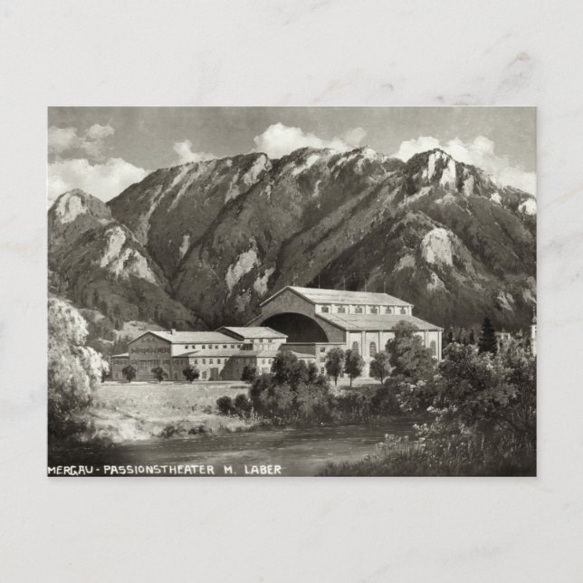 Postal Teatro en Oberammergau, 1930 (Anverso)