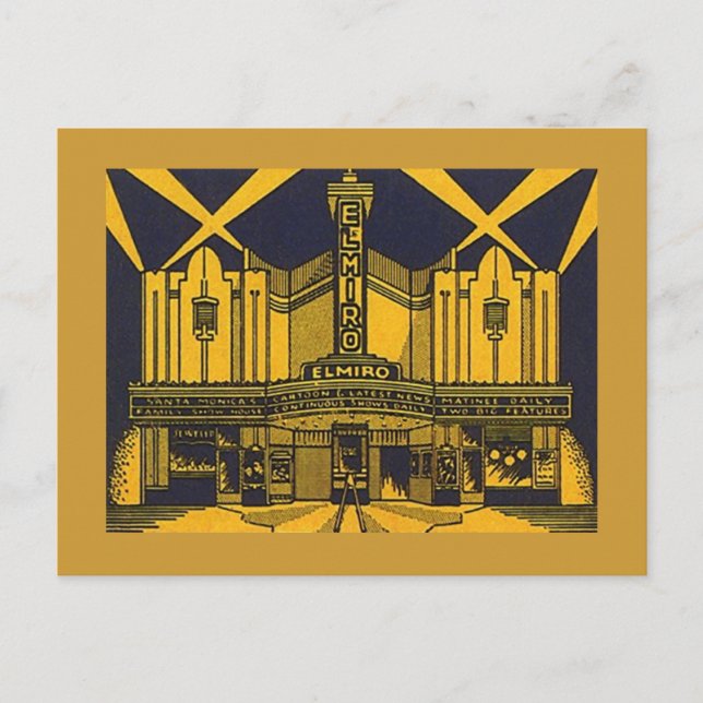 Postal TEATRO ESTILIZADO EL MIRO SANTA MONICA CA Postcard (Anverso)