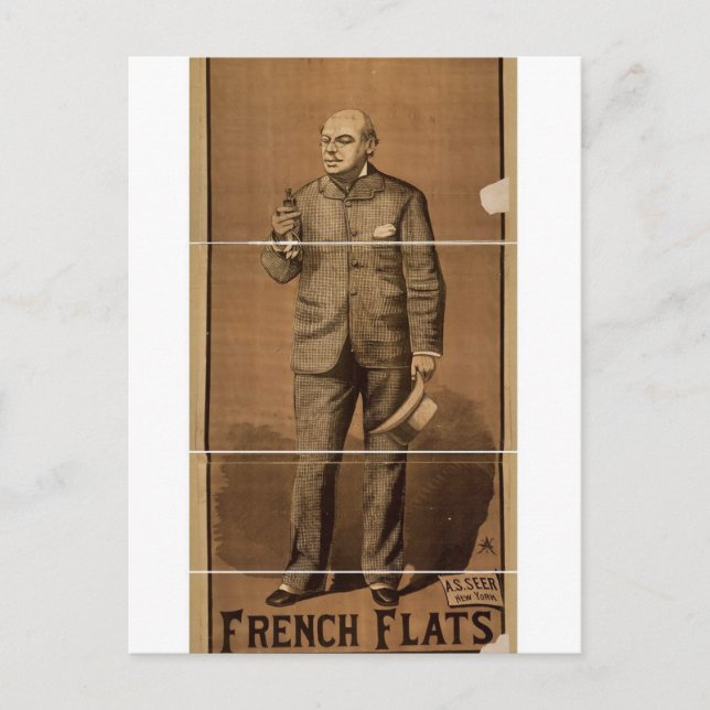 Postal Teatro Flats Vintage de Francia (Anverso)
