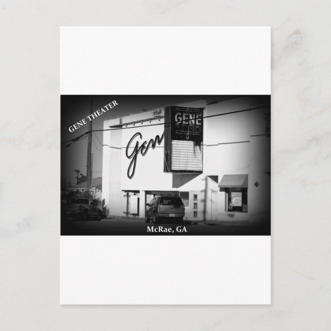 Postal TEATRO GENE - McRae, Georgia (Anverso)