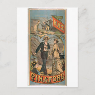 Postal Teatro H.M.S. Pinafore Vintage