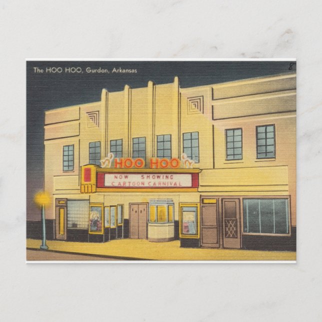 Postal Teatro Hoo Hoo, Gudon, Arkansas (Anverso)