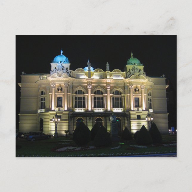Postal Teatro Kraków Juliusz Słowacki. (Anverso)