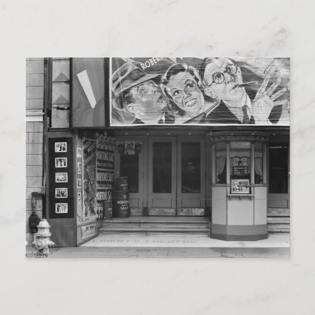 Postal Teatro Liberty en Nueva Orleans, 1935 (Anverso)