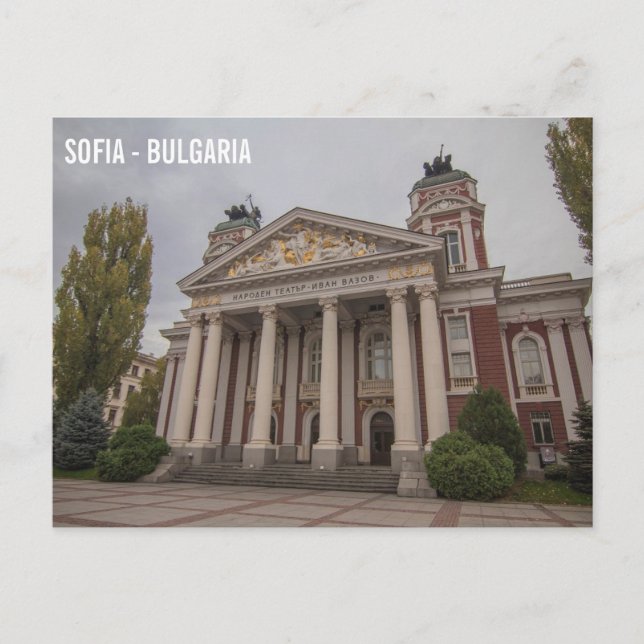 Postal Teatro nacional "Ivan Vazov" en Sofía, Bulgaria (Anverso)