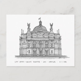 Postal Teatro Opera + Ballet, Lviv, Ucrania
