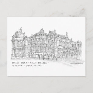 Postal Teatro Opera + Ballet, Odessa, Ucrania