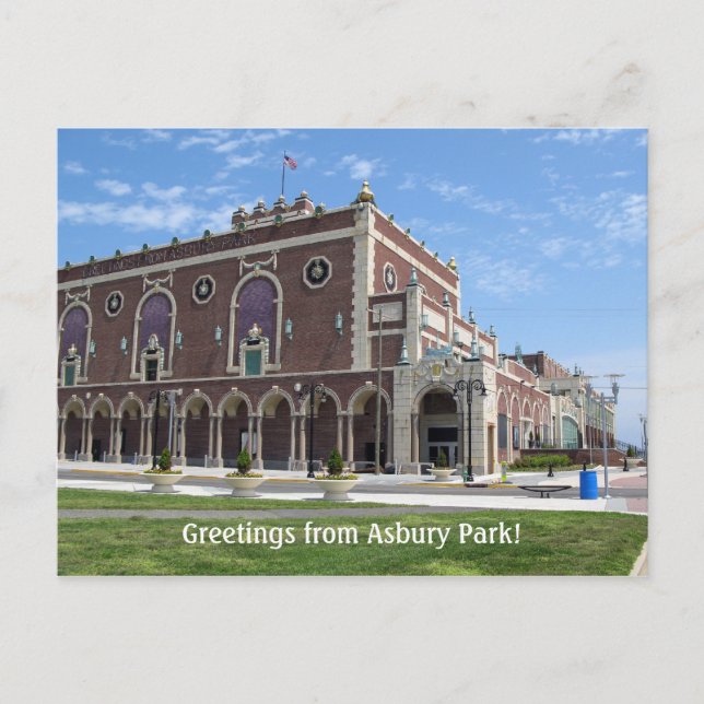 Postal Teatro Paramount en Asbury Park, NJ (Anverso)