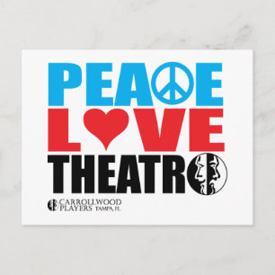 Postal Teatro Peace Love
