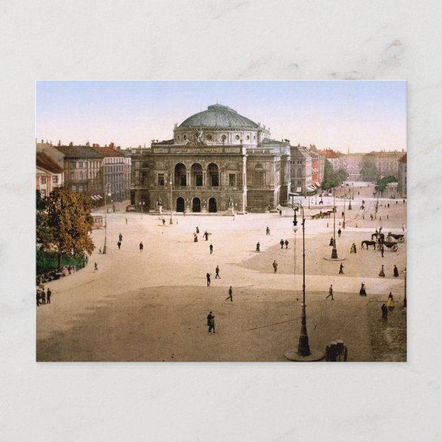 Postal Teatro Real Copenhague Dinamarca (Anverso)