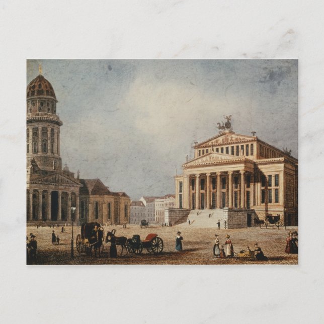 Postal Teatro Real y Nueva Iglesia, 1833 (Anverso)