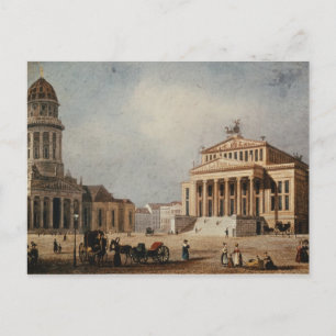 Postal Teatro Real y Nueva Iglesia, 1833
