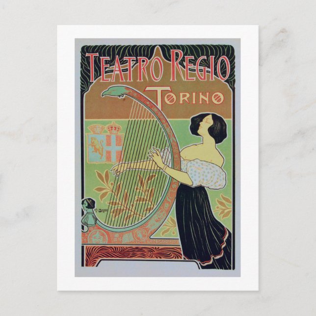 Postal Teatro Regio Torino (Teatro Real) (Anverso)