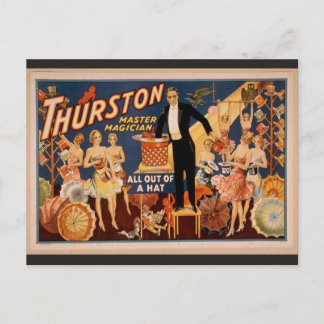 Postal Teatro retro de Thurston, 'Todo fuera de un Gorra'