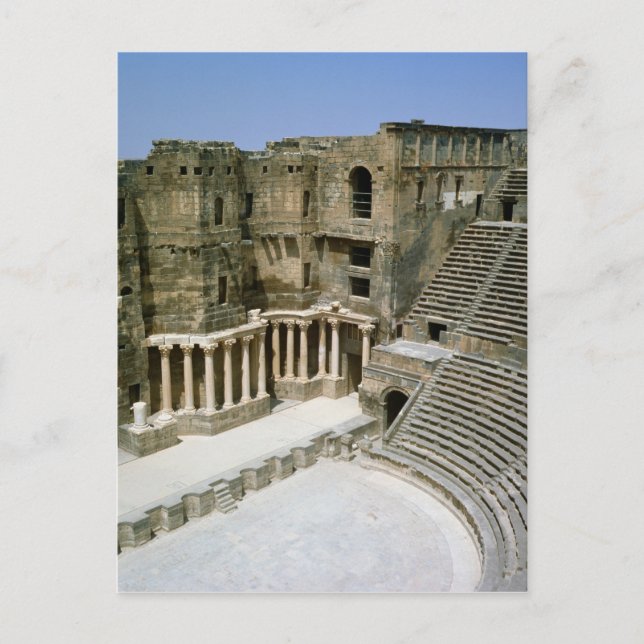 Postal Teatro romano en Bosra, Siria (Anverso)