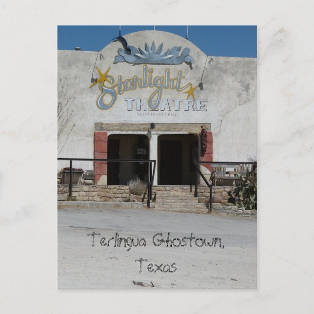 Postal Teatro Starlight/Terlingua, Texas (Anverso)