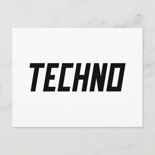 Postal TECHNO Music (Anverso)