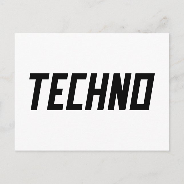 Postal TECHNO Music (Anverso)