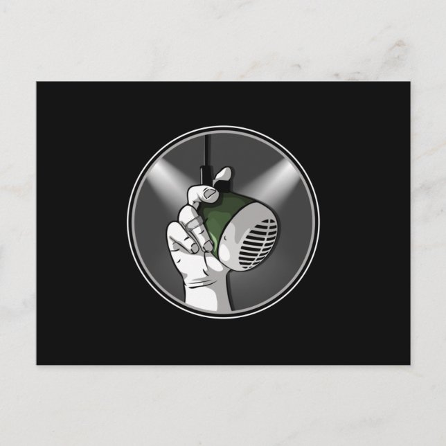 Postal Techno Music DJ Rave Electro Trance Gift Idea (Anverso)