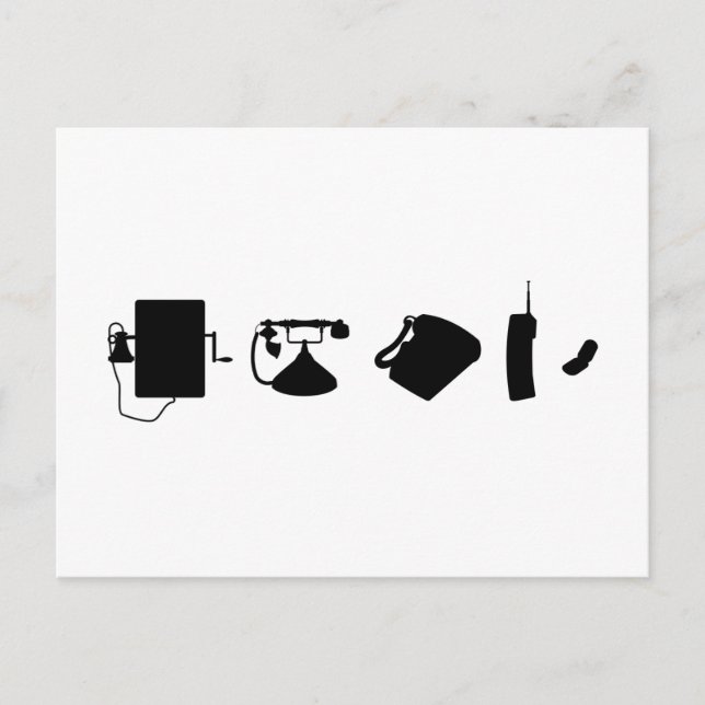 Postal Technologie Evolutionstheorie des Telefon  (Anverso)