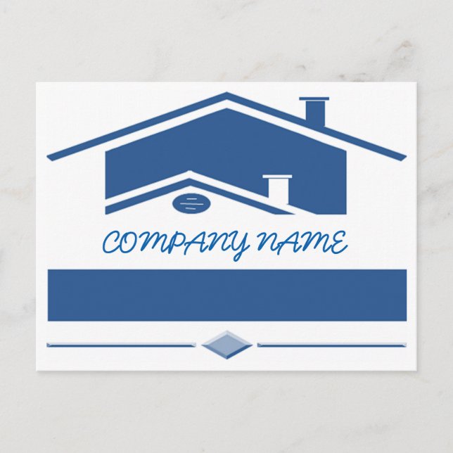 Postal Techo azul (Anverso)