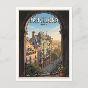 Postal Techo de Casa Batlló Barcelona España Viajes