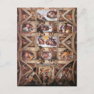 Postal Techo de la capilla de Sistine