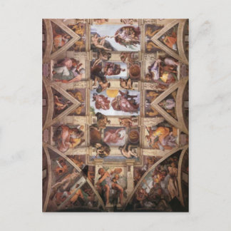 Postal Techo de la capilla de Sistine