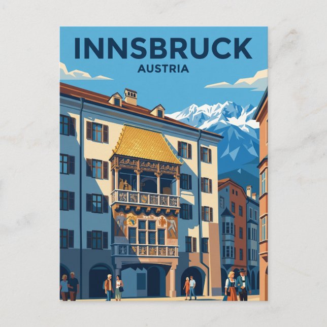 Postal Techo Dorado (Goldenes Dachl) Austria (Anverso)