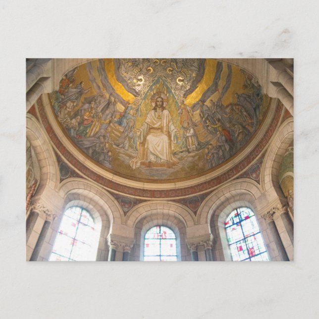 Postal Techo mosaico de la Basílica del Sagrado Corazón (Anverso)