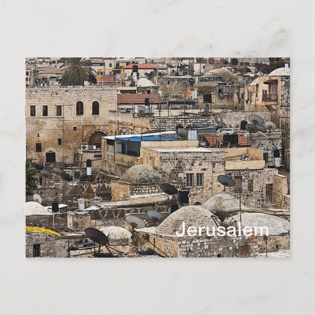 Postal Techos de Jerusalén (Anverso)