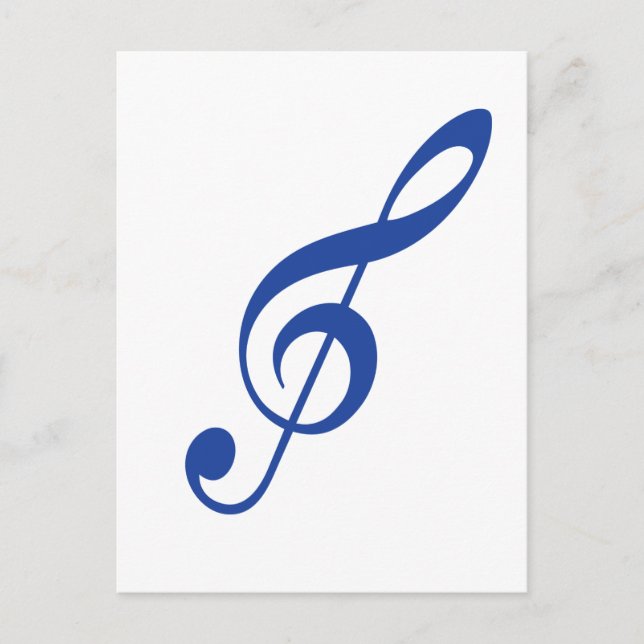 Postal tecla Azul violín (Anverso)