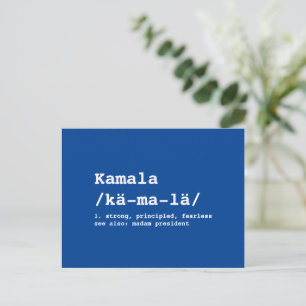 Postal Tecla de definición de pronunciación de Kamala azu