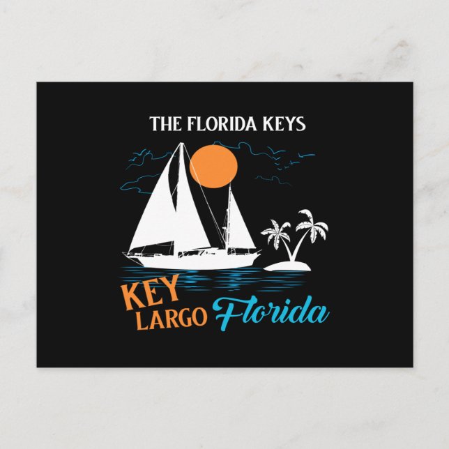 Postal Tecla de las teclas floridas Largo florida - cita  (Anverso)