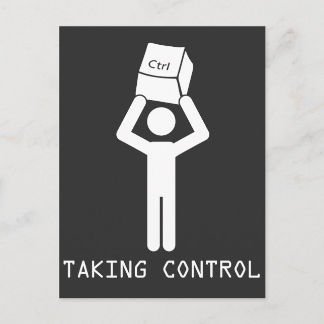 Postal Teclado Control Programador de informática Nerd (Anverso)