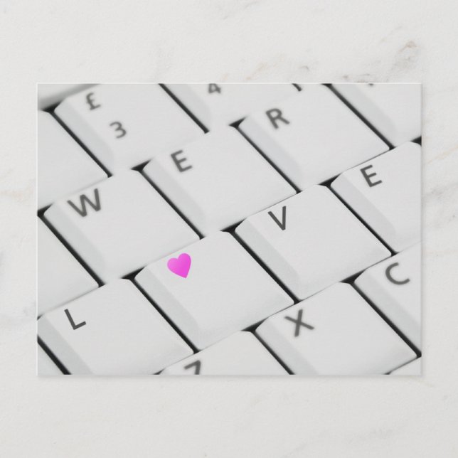 Postal Teclado de amor - Postcard (Anverso)