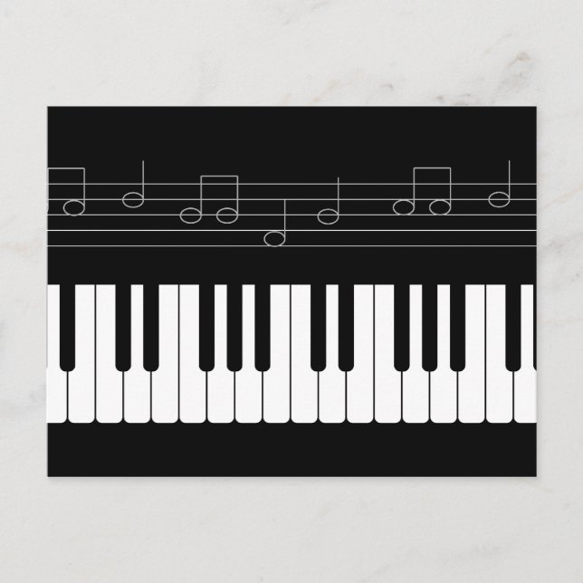 Postal Teclado de piano (Anverso)